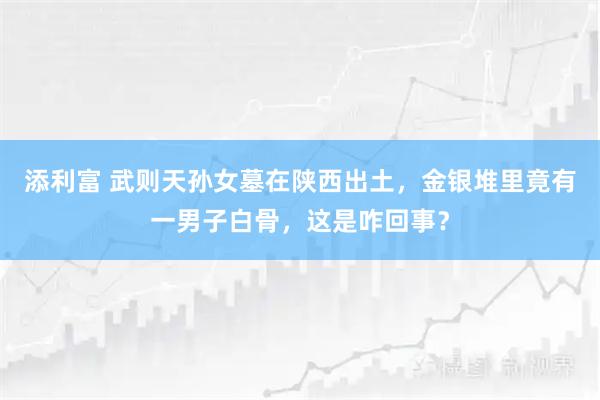添利富 武则天孙女墓在陕西出土，金银堆里竟有一男子白骨，这是咋回事？